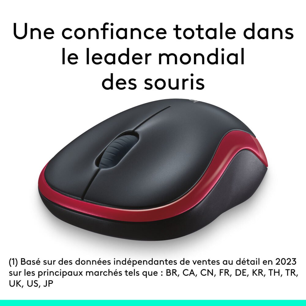 Logitech Wireless Mouse M185 (Rouge)