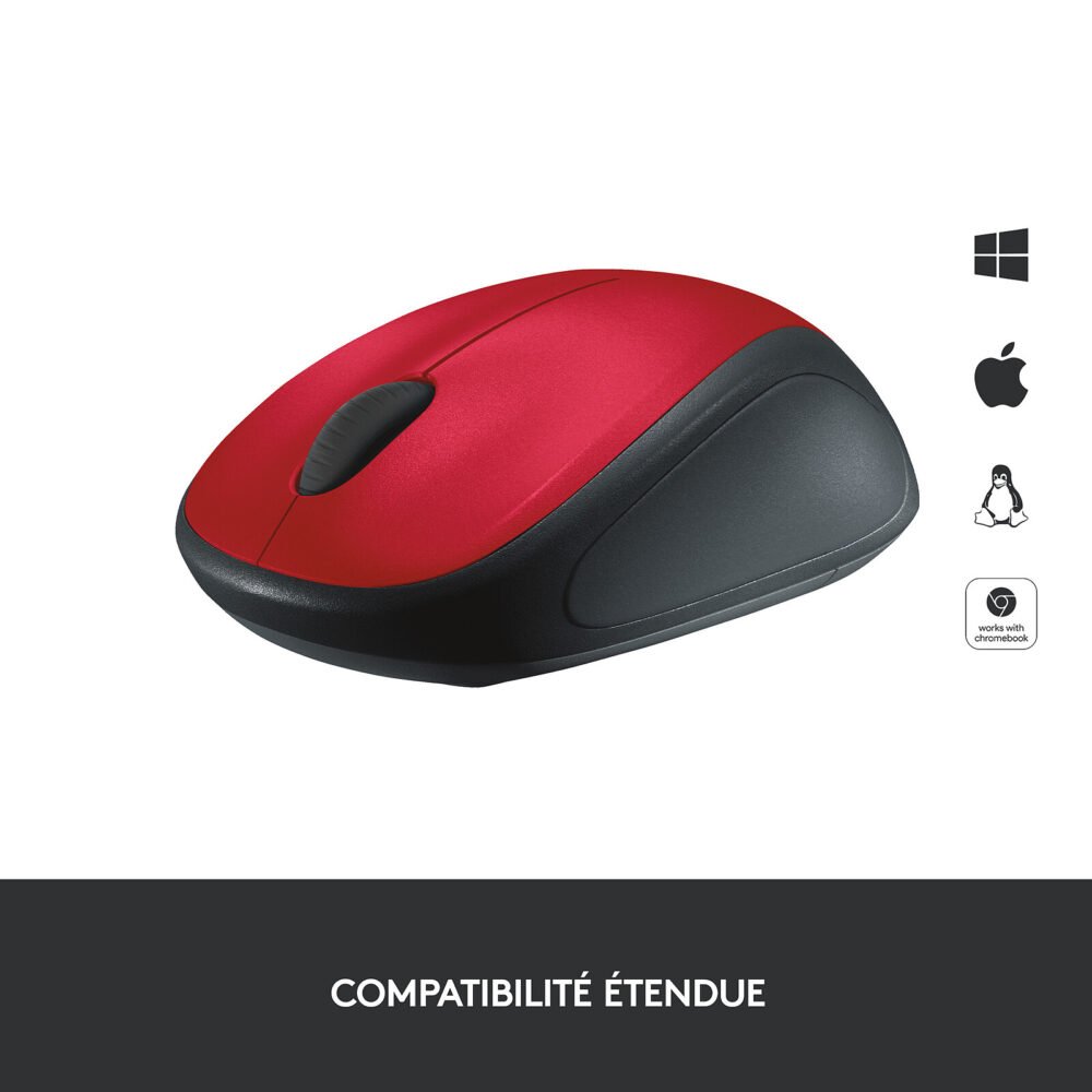 Logitech Wireless Mouse M235 (Rouge)
