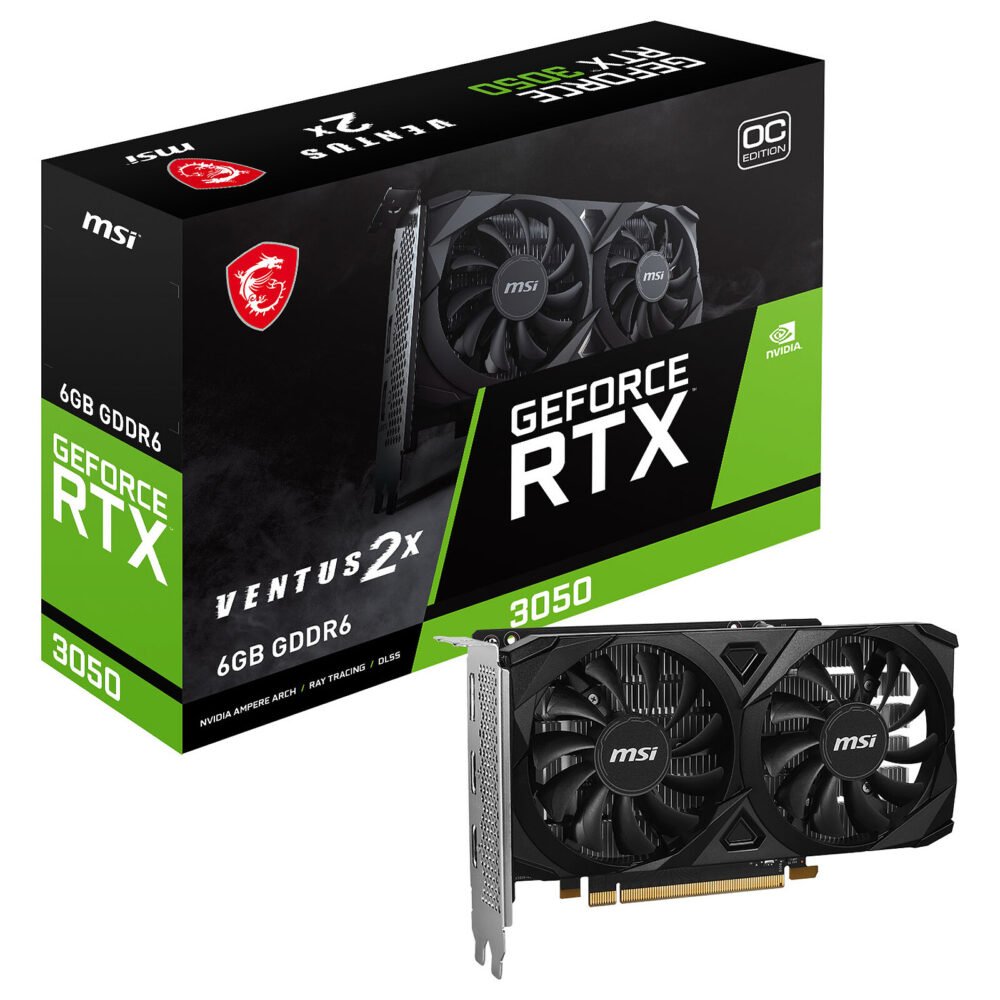 MSI GeForce RTX 3050 VENTUS 2X E 6G OC 1 MSI GeForce RTX 3050 VENTUS 2X E 6G OC