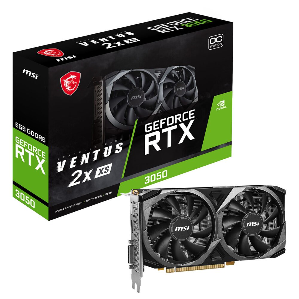 MSI GeForce RTX 3050 VENTUS 2X XS 8G OC 1 MSI GeForce RTX 3050 VENTUS 2X XS 8G OC