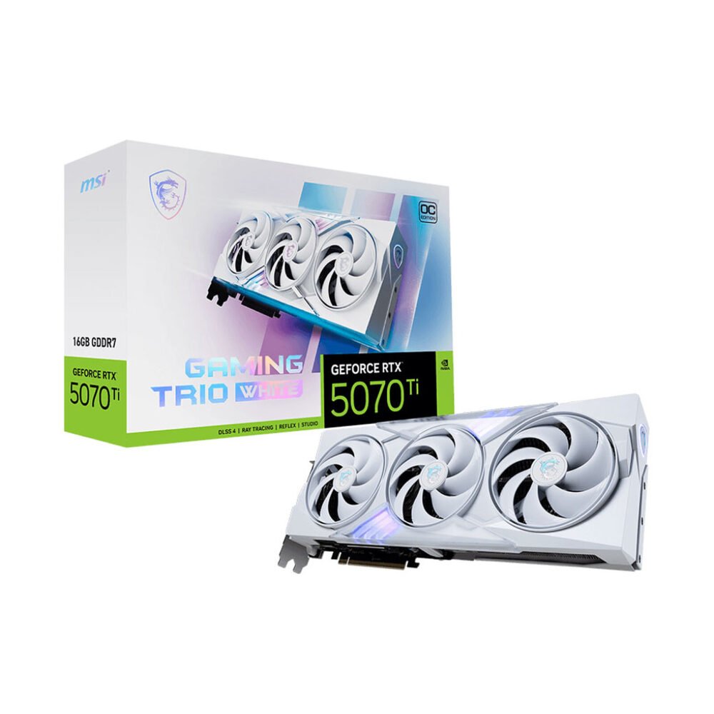 MSI GeForce RTX 5070 Ti 16G GAMING TRIO OC WHITE 1 MSI GeForce RTX 5070 Ti 16G GAMING TRIO OC WHITE