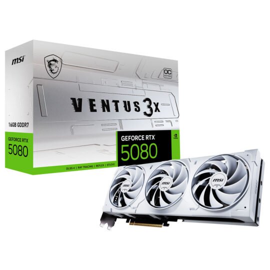 MSI GeForce RTX 5080 16G VENTUS 3X OC WHITE 12 MSI GeForce RTX 5080 16G VENTUS 3X OC WHITE