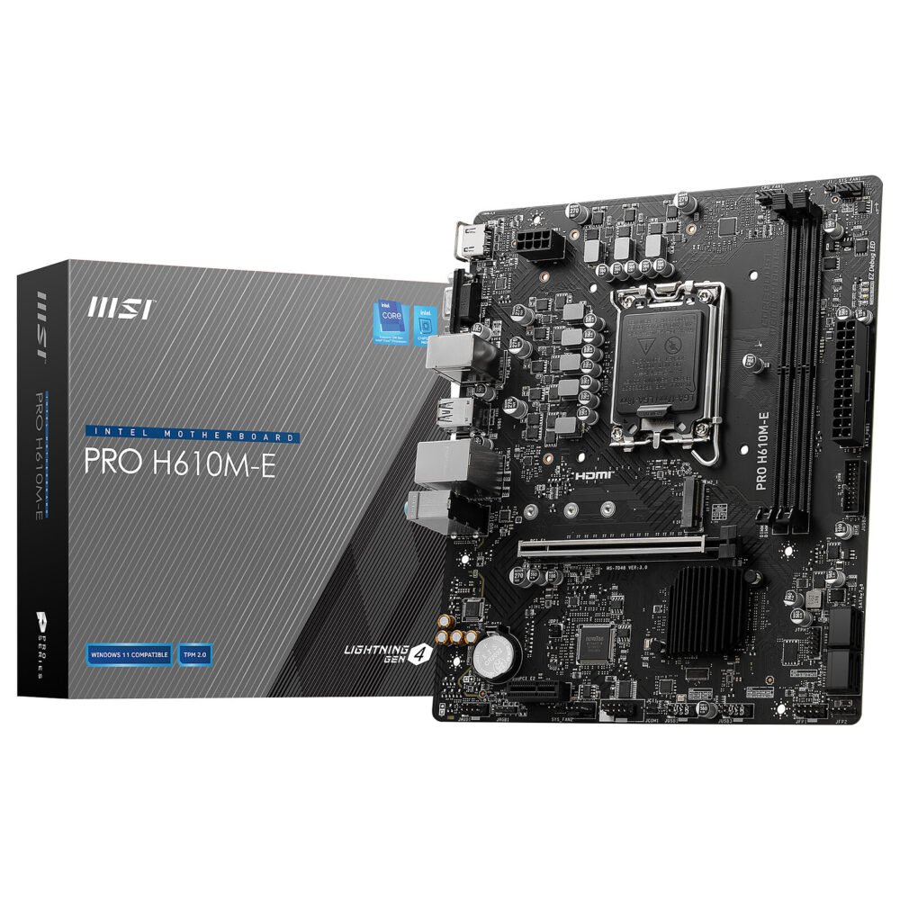 MSI PRO H610M-E 1 MSI PRO H610M-E
