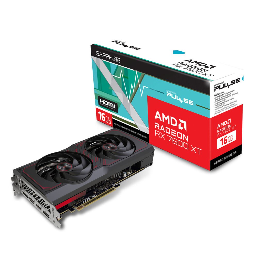Sapphire Pulse AMD Radeon RX 7600 XT GAMING OC 16GB 1 Sapphire Pulse AMD Radeon RX 7600 XT GAMING OC 16GB