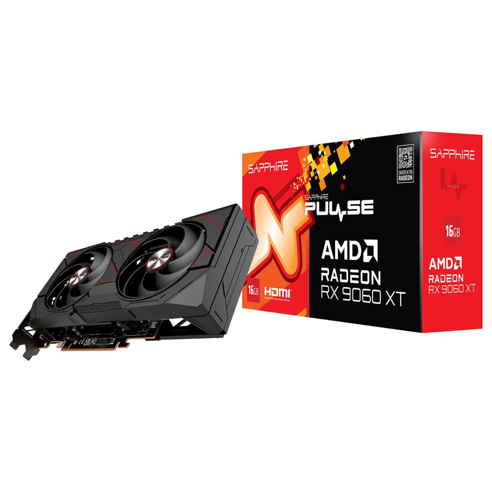Sapphire PULSE AMD Radeon RX 9060 XT 16GB 1 Sapphire PULSE AMD Radeon RX 9060 XT 16GB