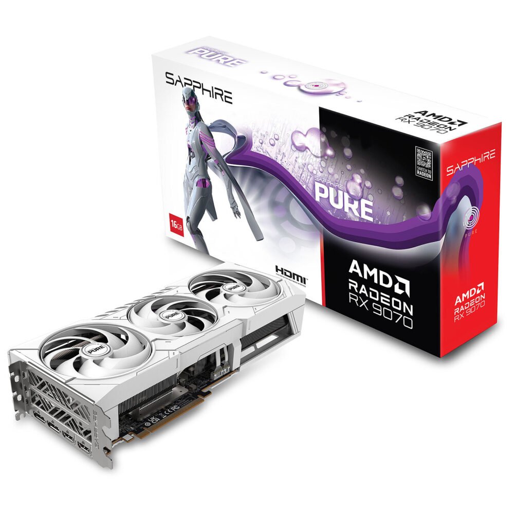 Sapphire PURE AMD Radeon RX 9070 16GB 1 Sapphire PURE AMD Radeon RX 9070 16GB