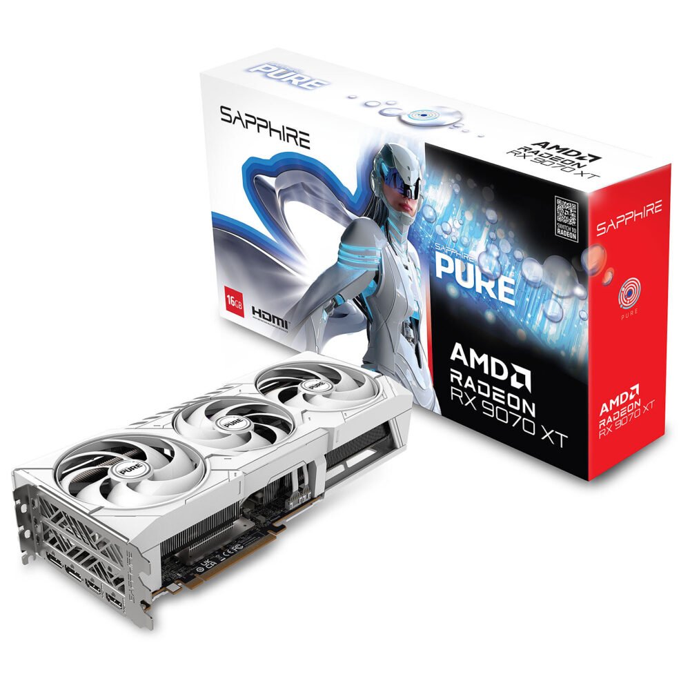 Sapphire PURE AMD Radeon RX 9070 XT 16GB 1 Sapphire PURE AMD Radeon RX 9070 XT 16GB