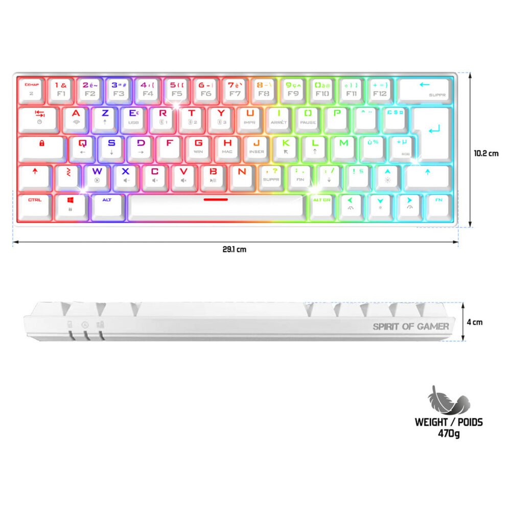 Spirit of Gamer Xpert-K200 Blanc