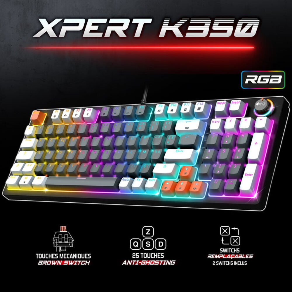 Spirit of Gamer Xpert-K350 (Noir) - Remis à Neuf