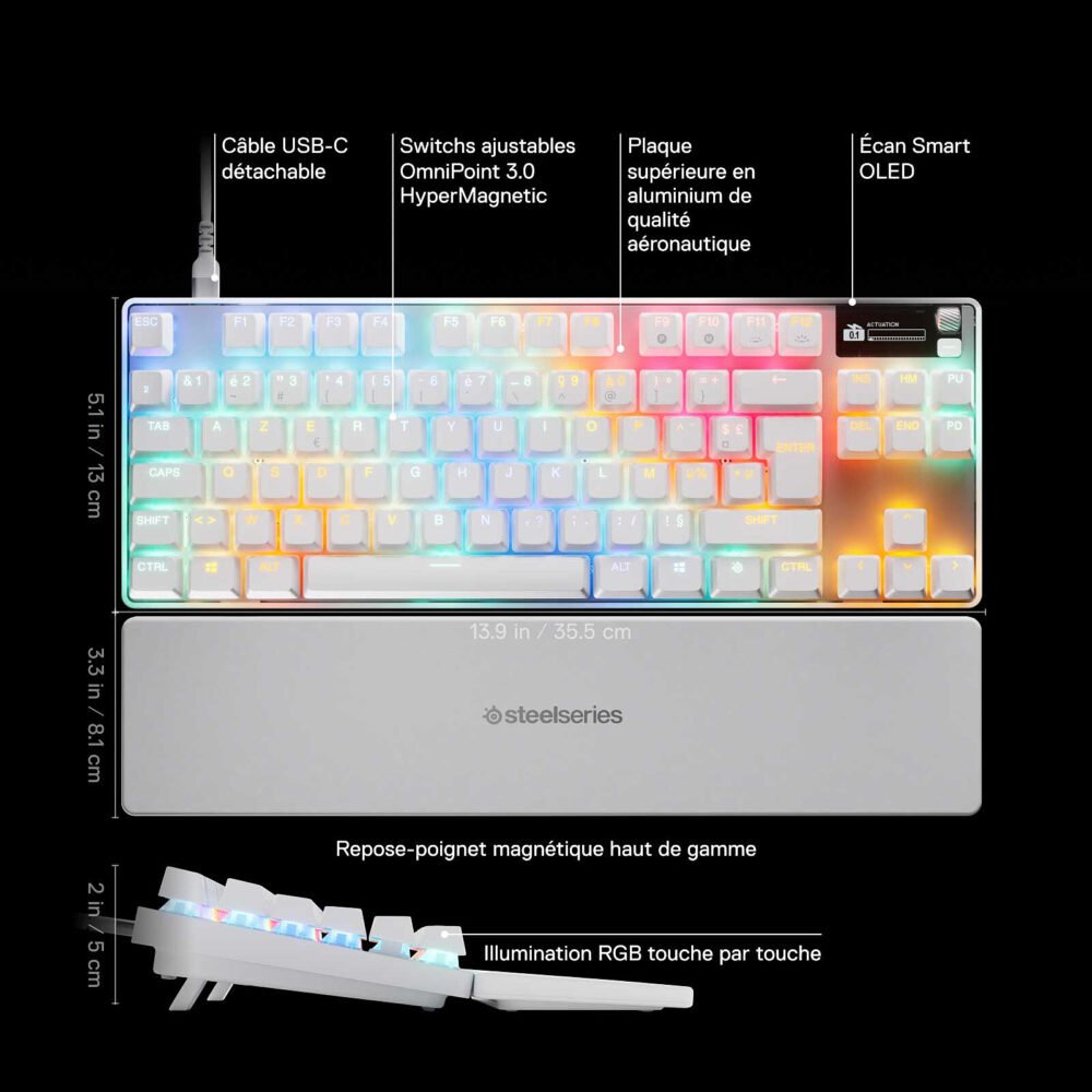 SteelSeries Apex Pro TKL Gen 3 (Blanc)