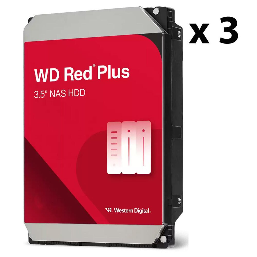 Western Digital WD Red Plus 4 To 256 Mo (x 3) 1 Western Digital WD Red Plus 4 To 256 Mo (x 3)