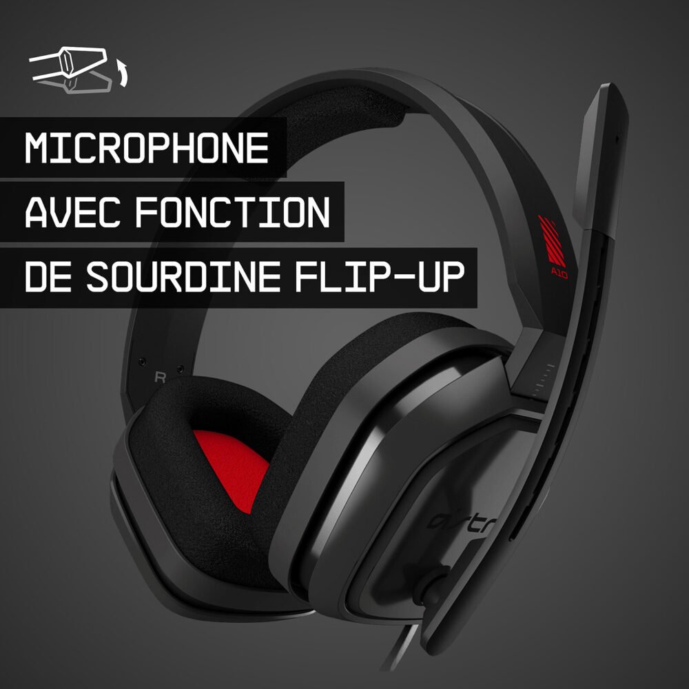 Astro A10 Gris/Rouge (PC/Mac/Xbox One/PlayStation 4/Switch/Mobiles)
