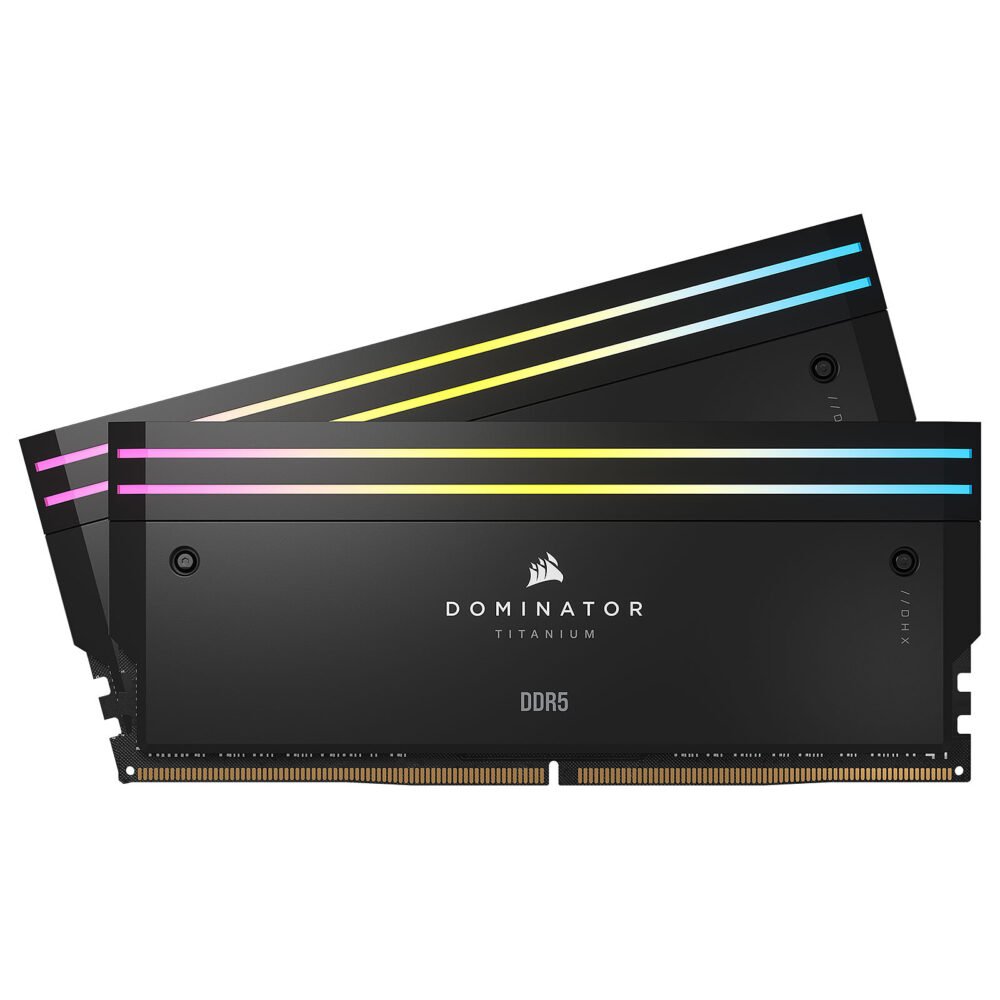 Corsair Dominator Titanium DDR5 RGB 32 Go (2 x 16 Go) 6400 MHz CL32 - Noir