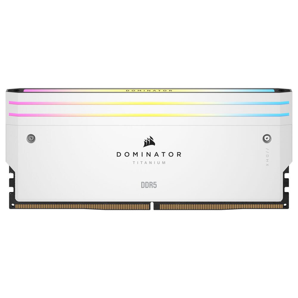 Corsair Dominator Titanium DDR5 RGB 32 Go (2 x 16 Go) 7200 MHz CL34 - Blanc