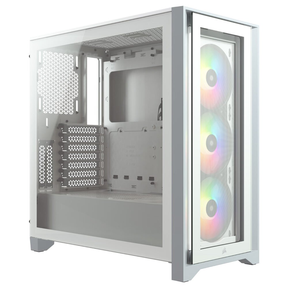 Corsair iCUE 4000X RGB Tempered Glass (Blanc) 1 Corsair iCUE 4000X RGB Tempered Glass (Blanc)