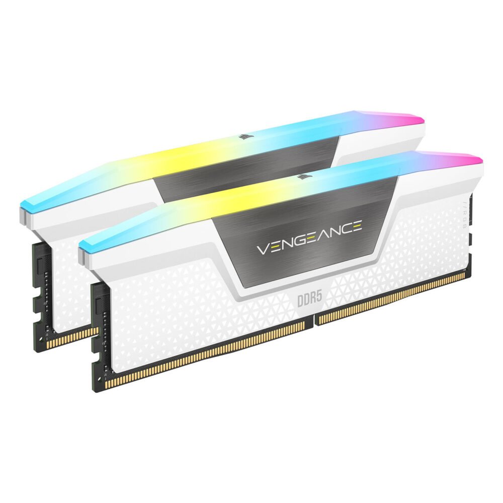 Corsair Vengeance RGB DDR5 32 Go (2 x 16 Go) 6000 MHz CL30 - Blanc