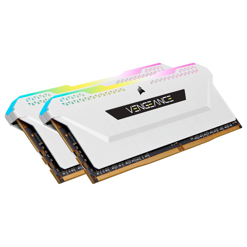 Corsair Vengeance RGB PRO SL Series 16 Go (2 x 8 Go) DDR4 3200 MHz CL16 - Blanc