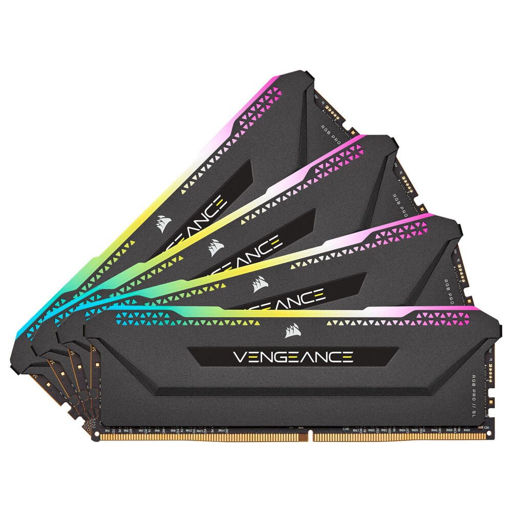 Corsair Vengeance RGB PRO SL Series 32 Go (4 x 8 Go) DDR4 3200 MHz CL16 - Noir
