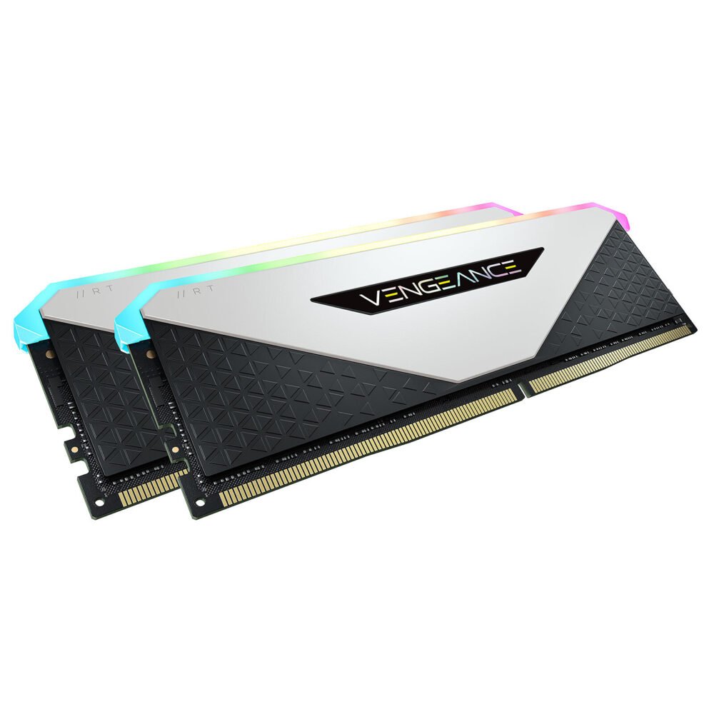 Corsair Vengeance RGB RT 16 Go (2 x 8 Go) DDR4 3200 MHz CL16 - Blanc