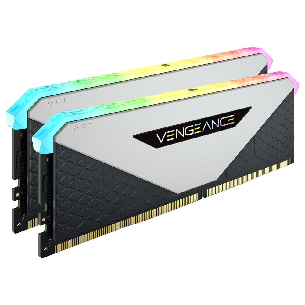 Corsair Vengeance RGB RT 16 Go (2 x 8 Go) DDR4 3200 MHz CL16 - Blanc