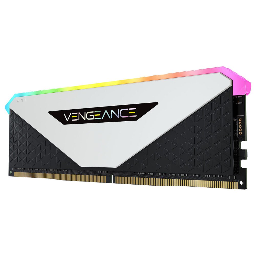 Corsair Vengeance RGB RT 16 Go (2 x 8 Go) DDR4 3200 MHz CL16 - Blanc