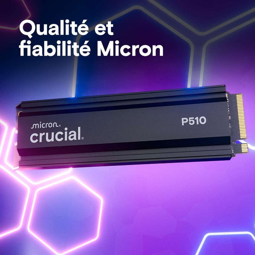 Crucial P510 2 To 2280 - Avec dissipateur