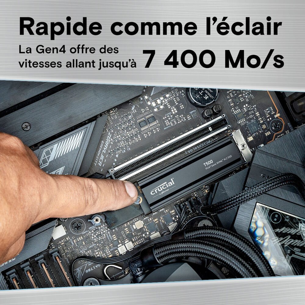 Crucial T500 2 To avec dissipateur