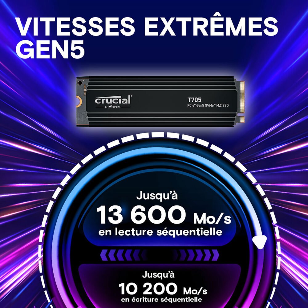 Crucial T705 1 To - Avec dissipateur