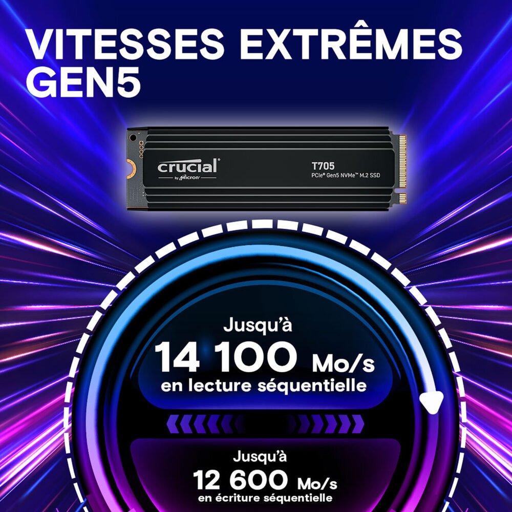 Crucial T705 4 To - Avec dissipateur