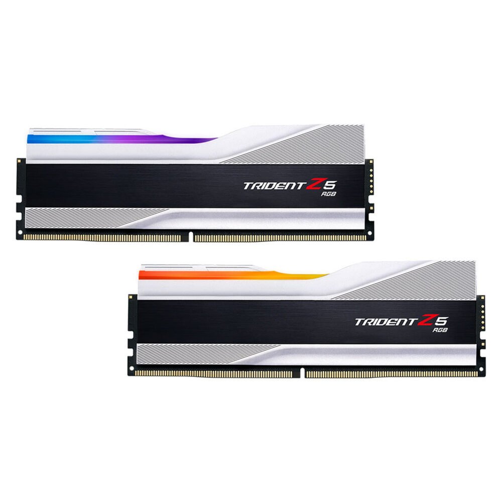 G.Skill Trident Z5 RGB 32 Go (2 x 16 Go) DDR5 7200 MHz CL34 - Argent