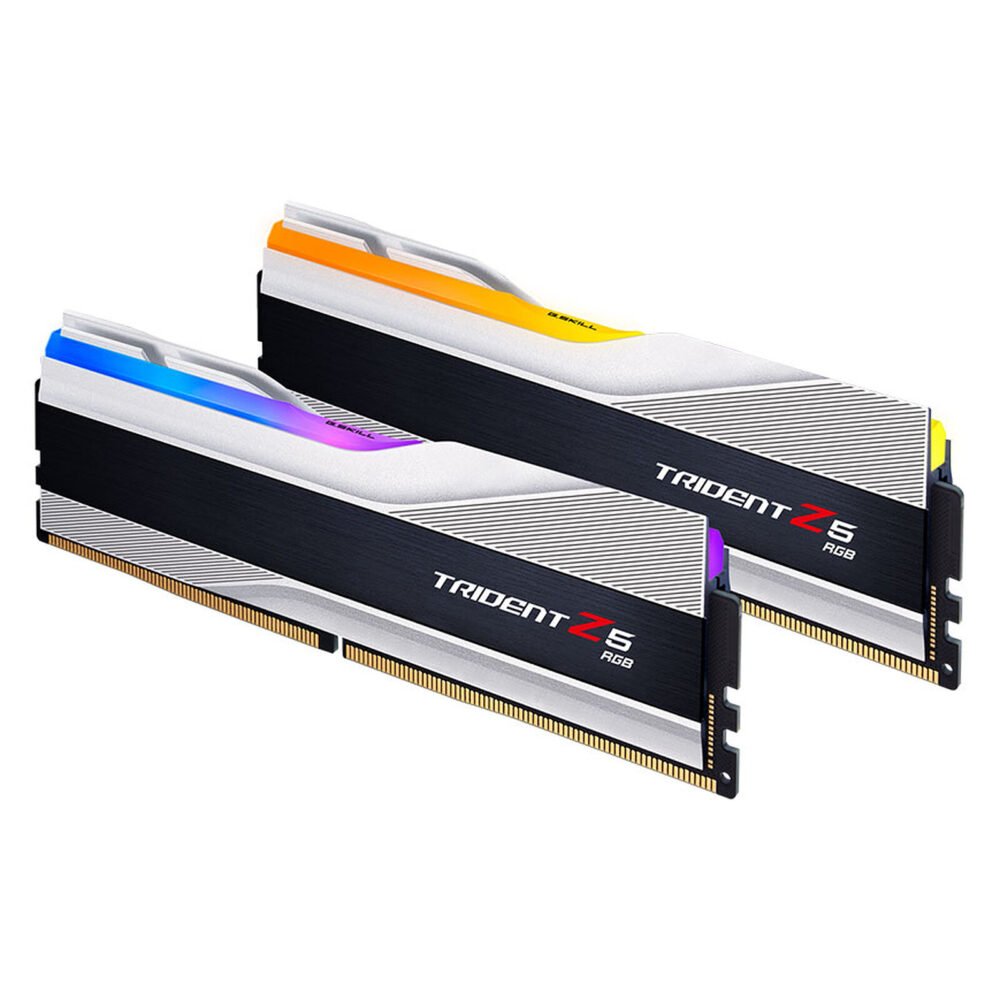 G.Skill Trident Z5 RGB 32 Go (2 x 16 Go) DDR5 7200 MHz CL34 - Argent