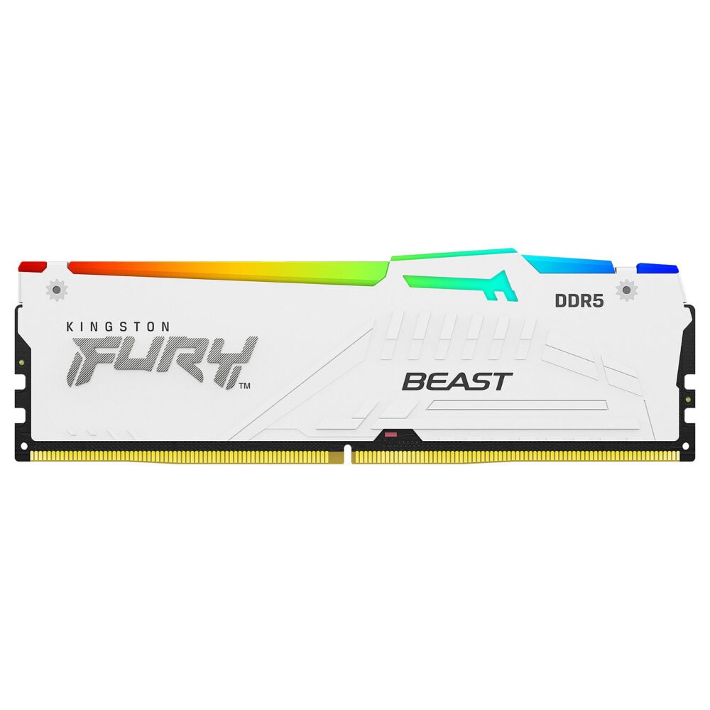 Kingston FURY Beast RGB 64 Go (2 x 32 Go) DDR5 6000 MHz CL30 - Blanc