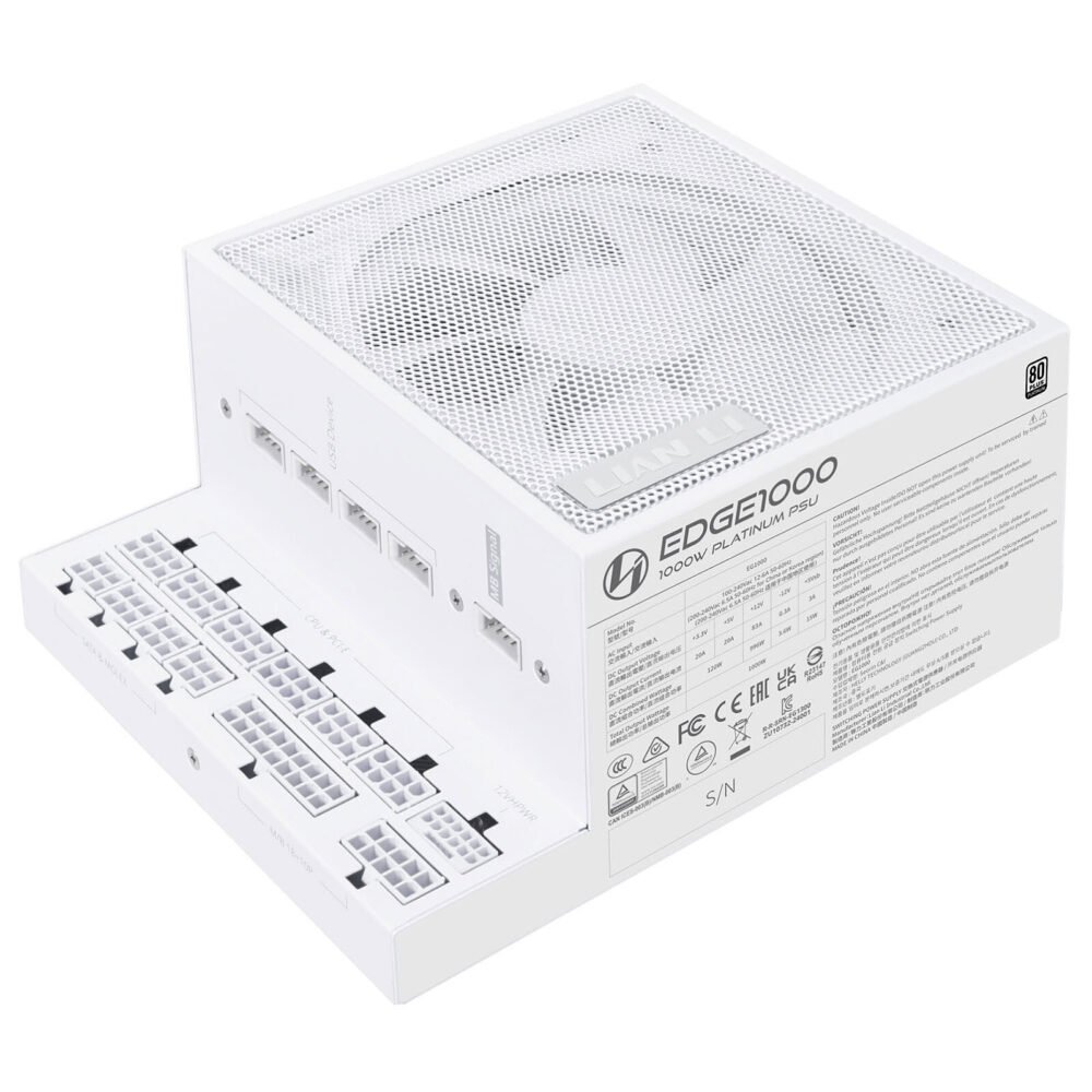 Lian Li Edge 1000W 80PLUS Platinum - Blanc
