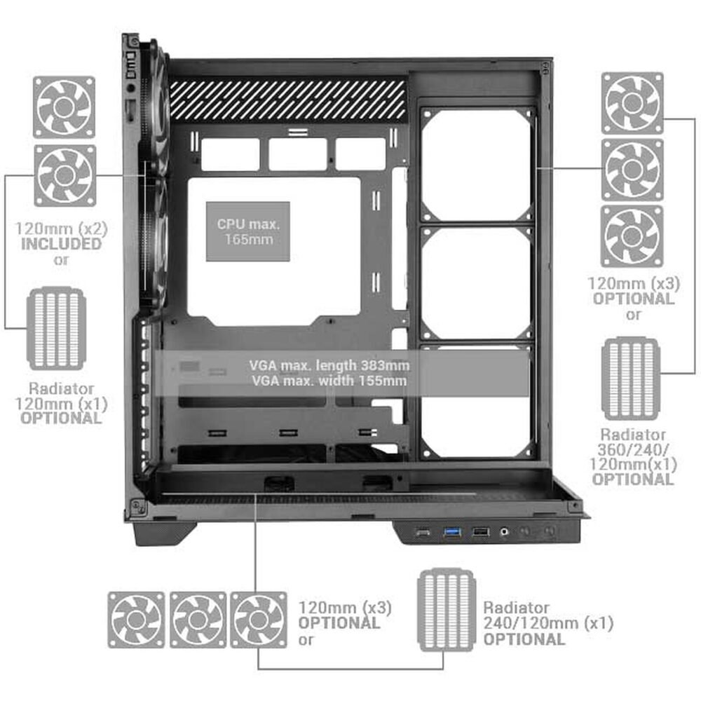 Mars Gaming MC-3GF (Blanc)