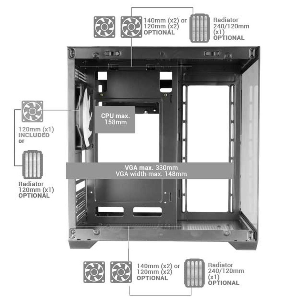 Mars Gaming MC-View2 (Blanc)