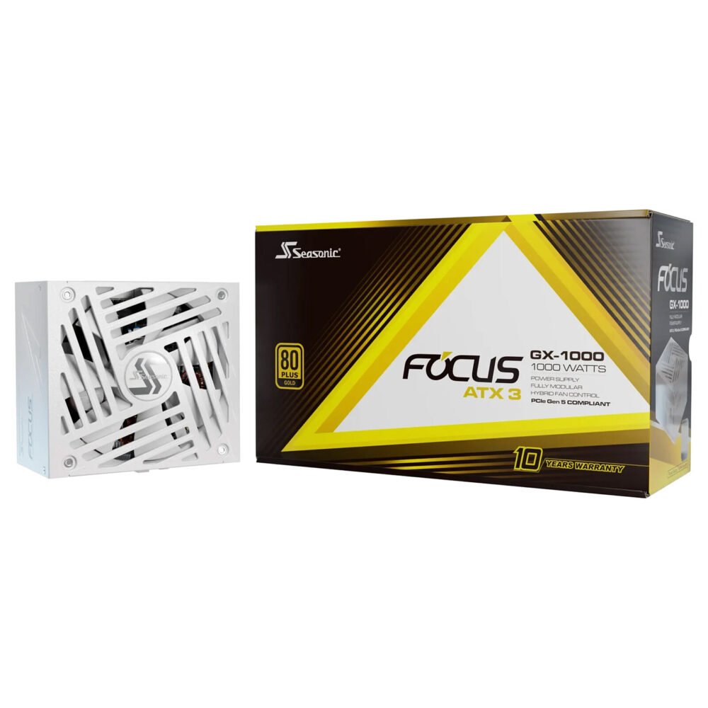 Seasonic FOCUS GX-1000 ATX 3 (2024) - Blanc 1 Seasonic FOCUS GX-1000 ATX 3 (2024) - Blanc