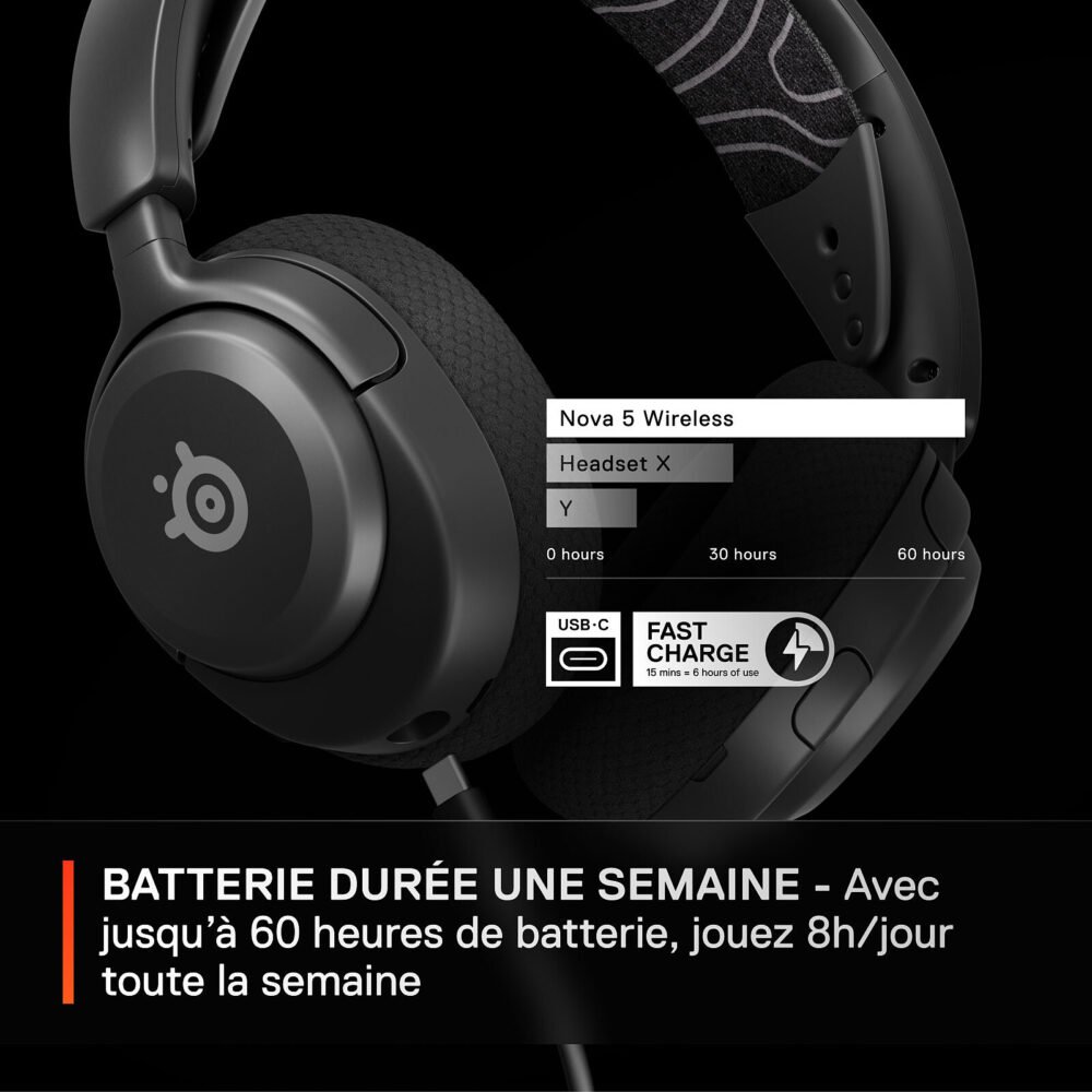 SteelSeries Arctis Nova 5 Wireless (Noir)